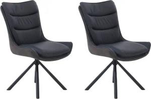 Jockenhöfer Gruppe Drehstuhl "Maurice (Set, 2 St.)", (Set), 2 St., Leder, Echtleder, inklusive Drehfunktion (360), Materialmix
