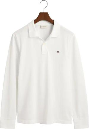Gant Poloshirt "REG SHIELD LS PIQUE RUGGER", mit Logotickerei auf der Brust