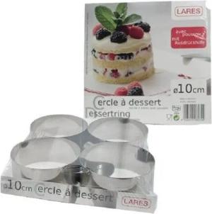 LARES Tortenring Lares 6074 Speisering,10 cm, 4 Stück