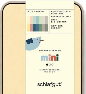 Schlafgut Spannbettlaken Casual Mini Spannbettlaken, Jersey,