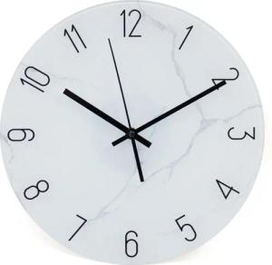 K&L Wall Art Wanduhr Steinoptik Glasuhr