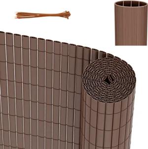 Clanmacy Balkonsichtschutz PVC Sichtschutzmatte, UV-beständig, 3-Gewicht-Verstärkung,