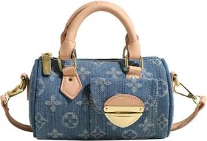 RWEUOQ Henkeltasche Runde Damen-Henkeltasche aus Denim