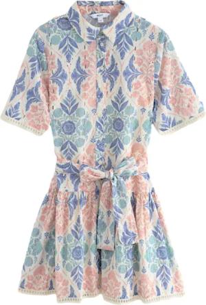 Next Minikleid Strukturiertes Hemdkleid mit kurzen