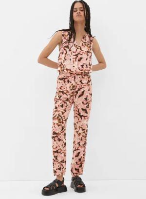 QS Stoffhose Loose: Hose mit Allover-Print