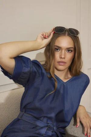 ZE-ZE Nordic Jeanskleid Kleid Bali blue