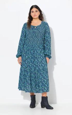Ulla Popken Midikleid Midikleid Blüten A-Linie