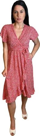 Lelü Fashion Sommerkleid Maxikleid in Wickeloptik