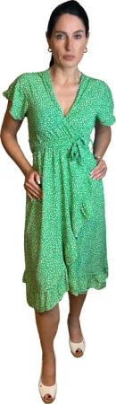 Lelü Fashion Sommerkleid Maxikleid in Wickeloptik