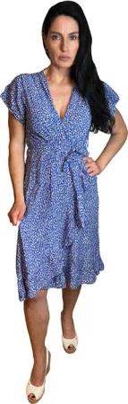 Lelü Fashion Sommerkleid Maxikleid in Wickeloptik