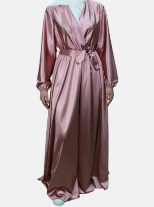 Aymasal Abendkleid langärmliges Maxikleid Damen Abaya