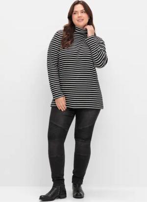 Sheego T-Shirt Rollkragenshirt