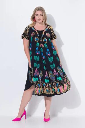 MIAMODA Jerseykleid Kleid A-Linie floraler Mustermix