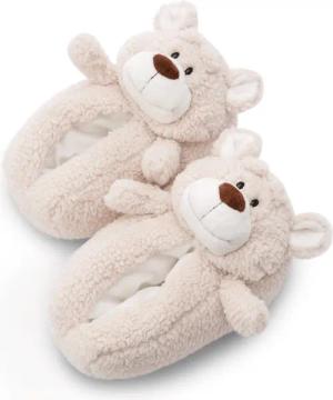 Nici Plüsch Hausschuhe "Nici Green BÄR BENDIX", Pantoffel, Kuscheltier-Hausschuh mit Bären Motiv