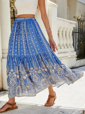 RWEUOQ Sommerrock Strandkleid Maxirock Sommerrock Hosenrock