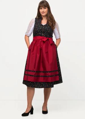Ulla Popken Dirndl Dirndl Blüten Schmuckknöpfe