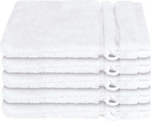 Schiesser Waschhandschuh "Milano im 5er Set", (5 St., 5er Set Waschlappen 16 x 22 cm), mit Webbordüre