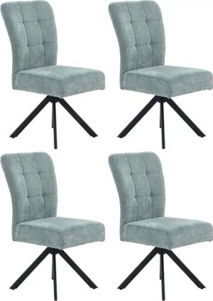 Jockenhöfer Gruppe Drehstuhl "Becky (Set, 4 St.)", (Set), 4 St., Chenille, Inklusive Drehfunktion (360), Taschenfederkern, Chenille