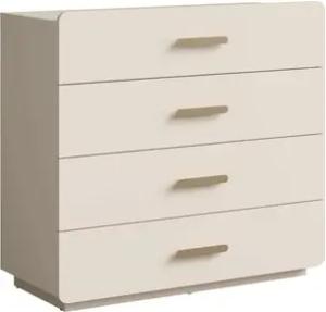 Home affaire Kommode "CLAREI Sideboard mit 4 Schubladen, Maße B/H/T: 100/92/44 cm", Schubkastenkommode mit goldenen Kunststoffgriffe, viel Stauraum