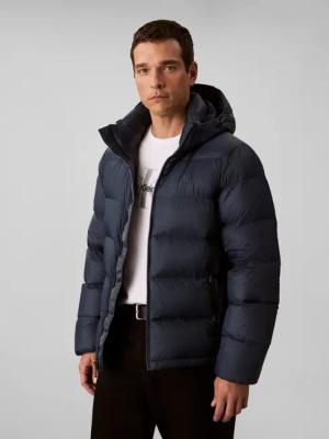 Calvin Klein Jeans Steppmantel "LS NYLN ZP OFF HD DW", Mit Rundhalsausschnitt