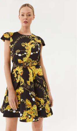 Versace Jeans Couture Kleid für den Alltag 75HAO905 Schwarz Regular Fit