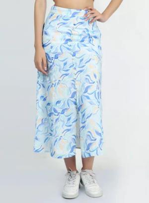 VICCI Germany A-Linien-Rock mit zartblauem Druck