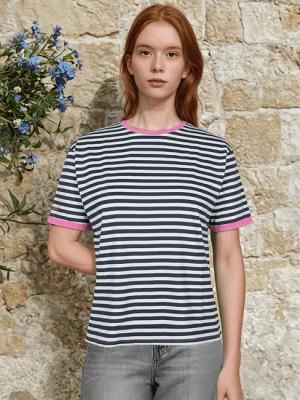 salzhaut T-Shirt Damen Kurzarm-Shirt Uck mit