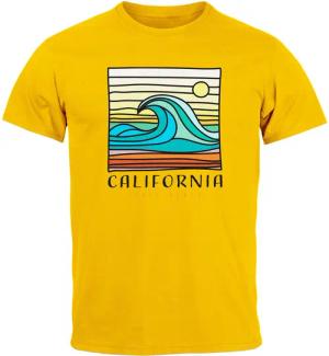 Neverless Print-Shirt Herren T-Shirt California South