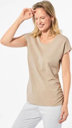 GOLDNER Shirttop Top mit effektvollem Glanz