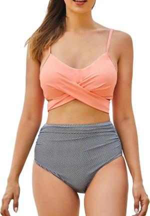 Lovolotti Push-Up-Bikini Damen Highwaist BIKINI SET-202239-07