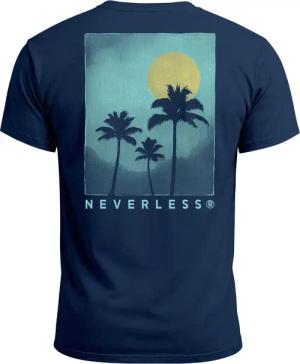 Neverless Print-Shirt Herren T-Shirt Backprint Palmen