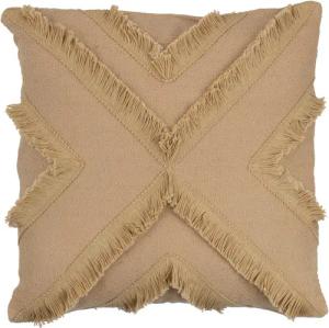 J-line Dekokissen Boho Kissen Raute beige