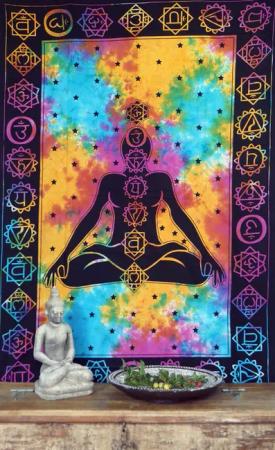Guru-Shop Tagesdecke Boho-Style Wandbehang, indische Tagesdecke