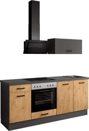 IMPULS KÜCHEN Küchenzeile ""Lissabon", Ausrichtung wählbar, Schubkästen mit Soft-Close,", (Set), vormontiert, wahlweise mit E-Geräten, mit Vollauszug, Breite 195 cm