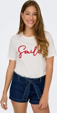 ONLY T-Shirt "ONLKIKO LIFE S/S O-NECK TERRY TOP CS JRS"