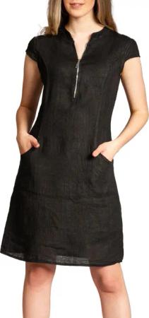 Caspar Sommerkleid SKL040 knielanges Damen Leinenkleid