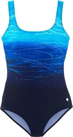 Lascana - Badeanzug Damen blue print