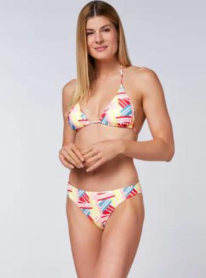 Klassische Bikinihose, allover bunt gemustert