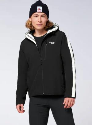 Softshell-Jacke mit Blockstreifen und Retro-Patch