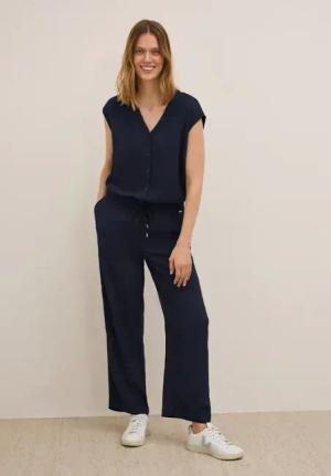 Cecil Damen Jumpsuit in Unifarbe in Blau, Gr: L
