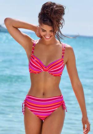 S.OLIVER Bikini-Hose Damen pink bedruckt Gr.34