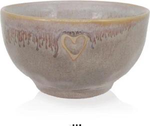 mitienda Teller Schale Stoneware Herz sand
