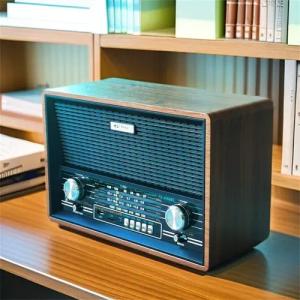 RWEUOQ Retro-Radio nostalgisch mit Bluetooth wiederaufladbar,