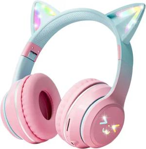 FOSMET Bluetooth Kopfhörer,RGB-LED-Leuchten,Bluetooth 5.1,HiFi Sound,Faltbare Over-Ear-Kopfhörer