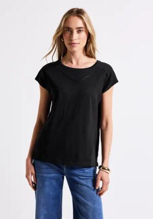 STREET ONE T-Shirt mit Schlitz am