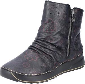 Rieker Winterboots, Plateaustiefelette, Print-Boots mit Außenreißverschluss