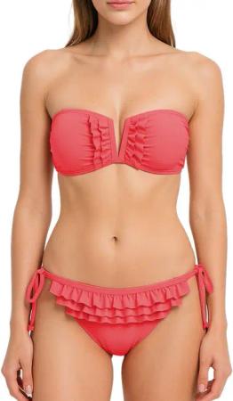 dy_mode Bandeau-Bikini Verspielter Bandeau-Bikini in Unifarbe