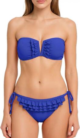dy_mode Bandeau-Bikini Verspielter Bandeau-Bikini in Unifarbe
