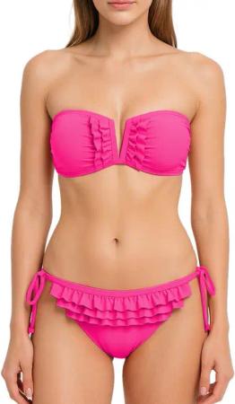 dy_mode Bandeau-Bikini Verspielter Bandeau-Bikini in Unifarbe