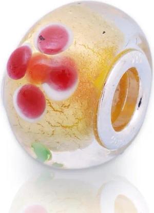 Unique Bead Exklusiver Unique Bead - Glas mit 925 Silber Fassung BG0073